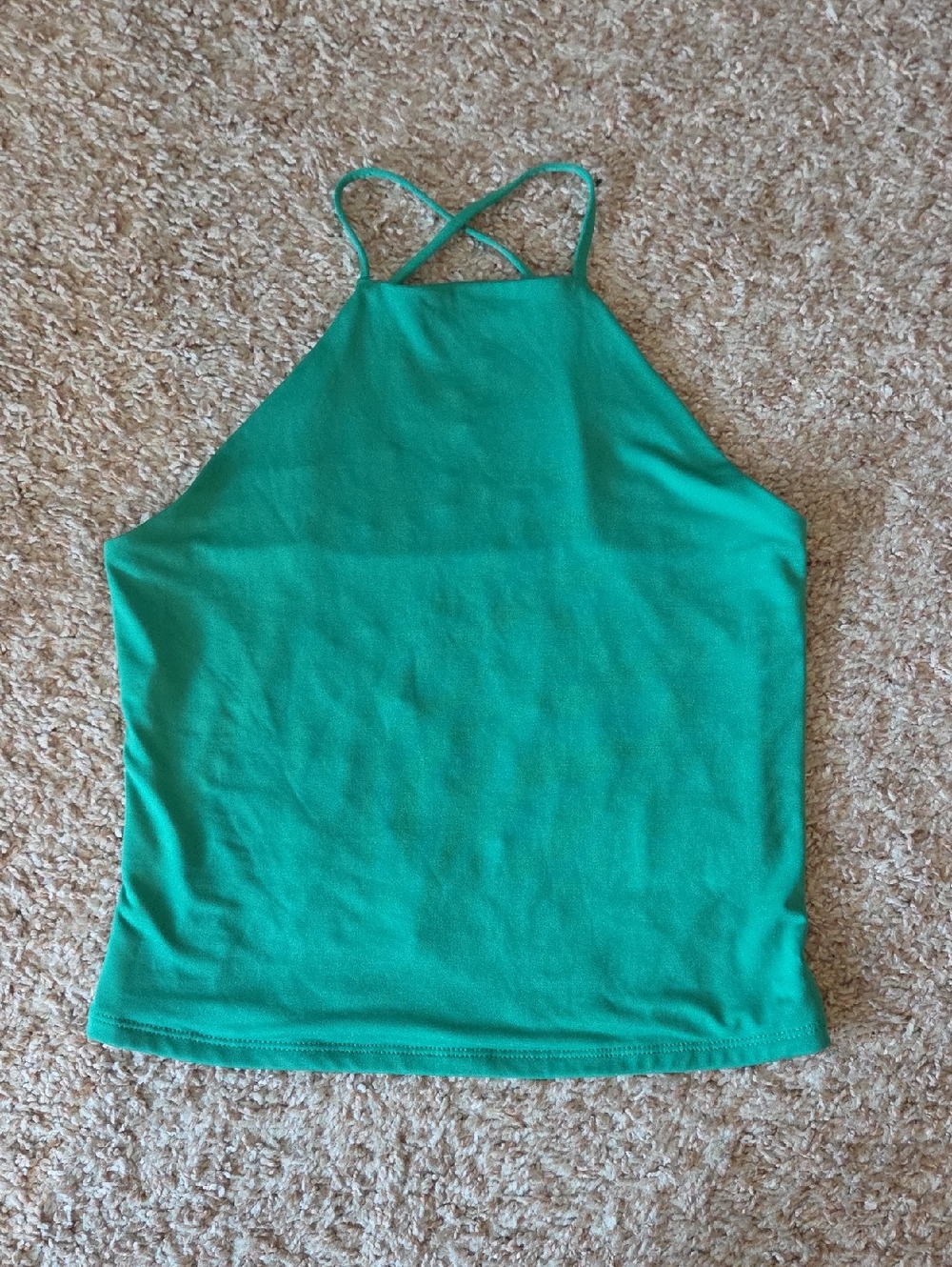 Express Body Contour High Neck Cross Back Top